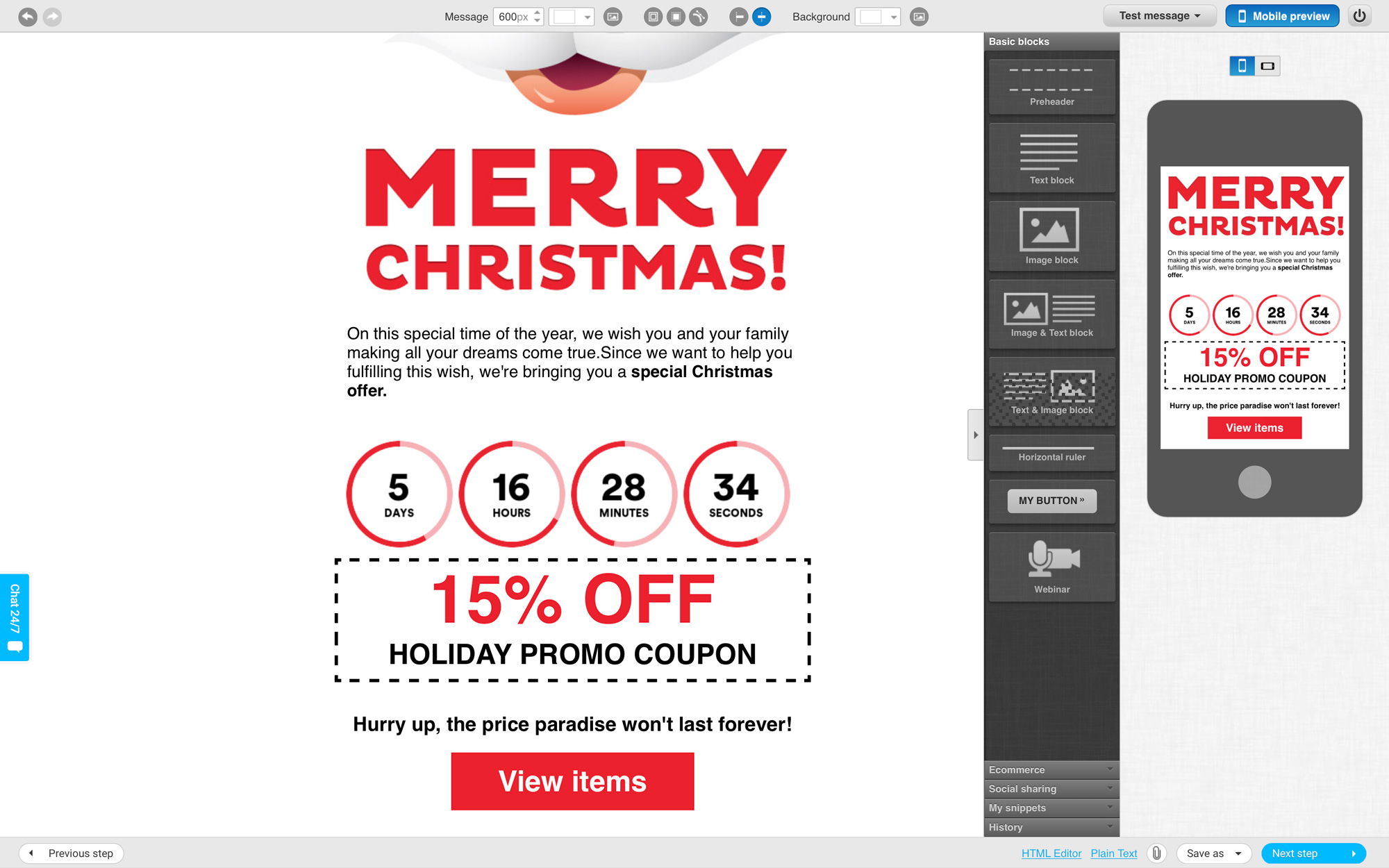 MailTimers Countdown Timer