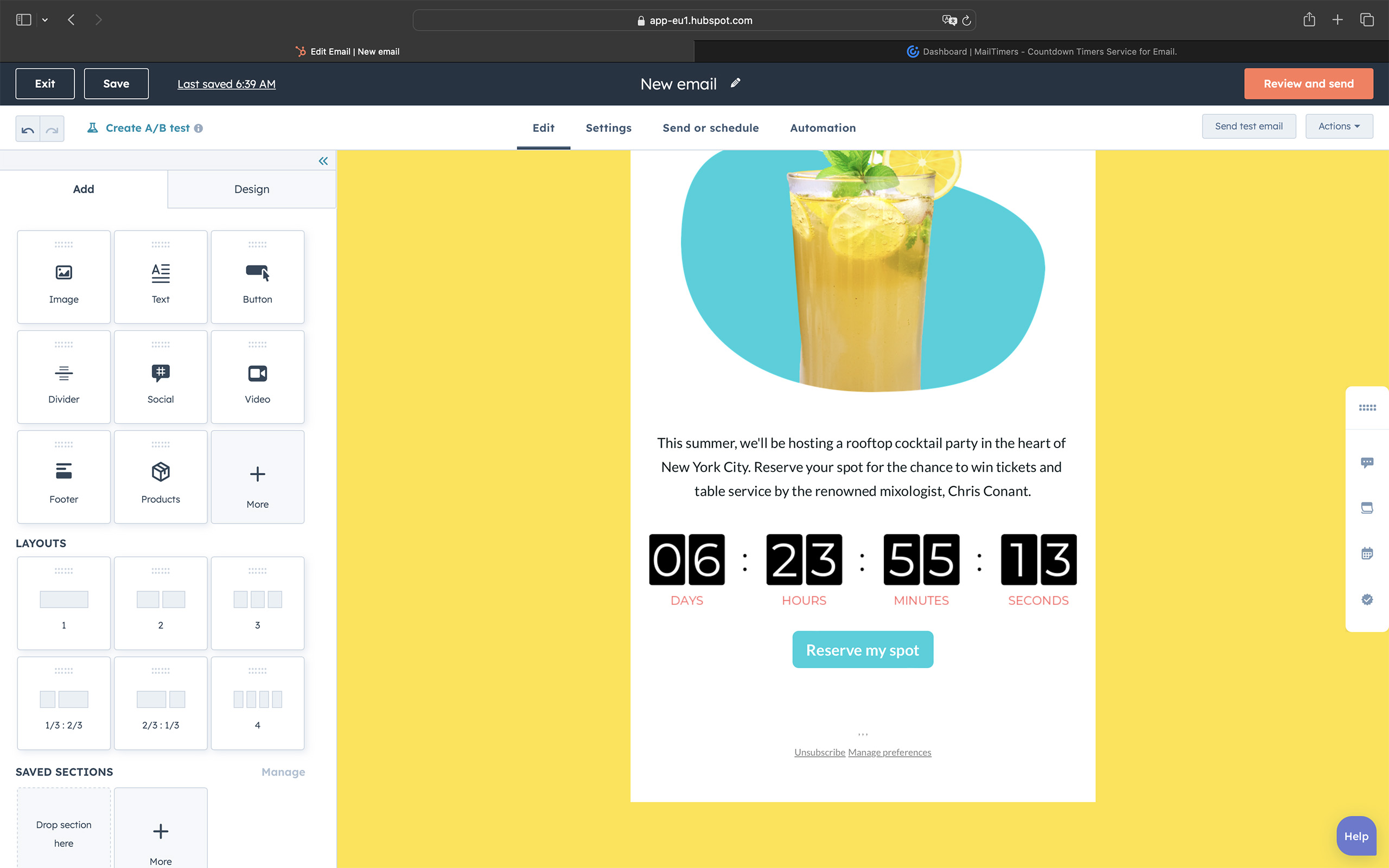 email countdown timers