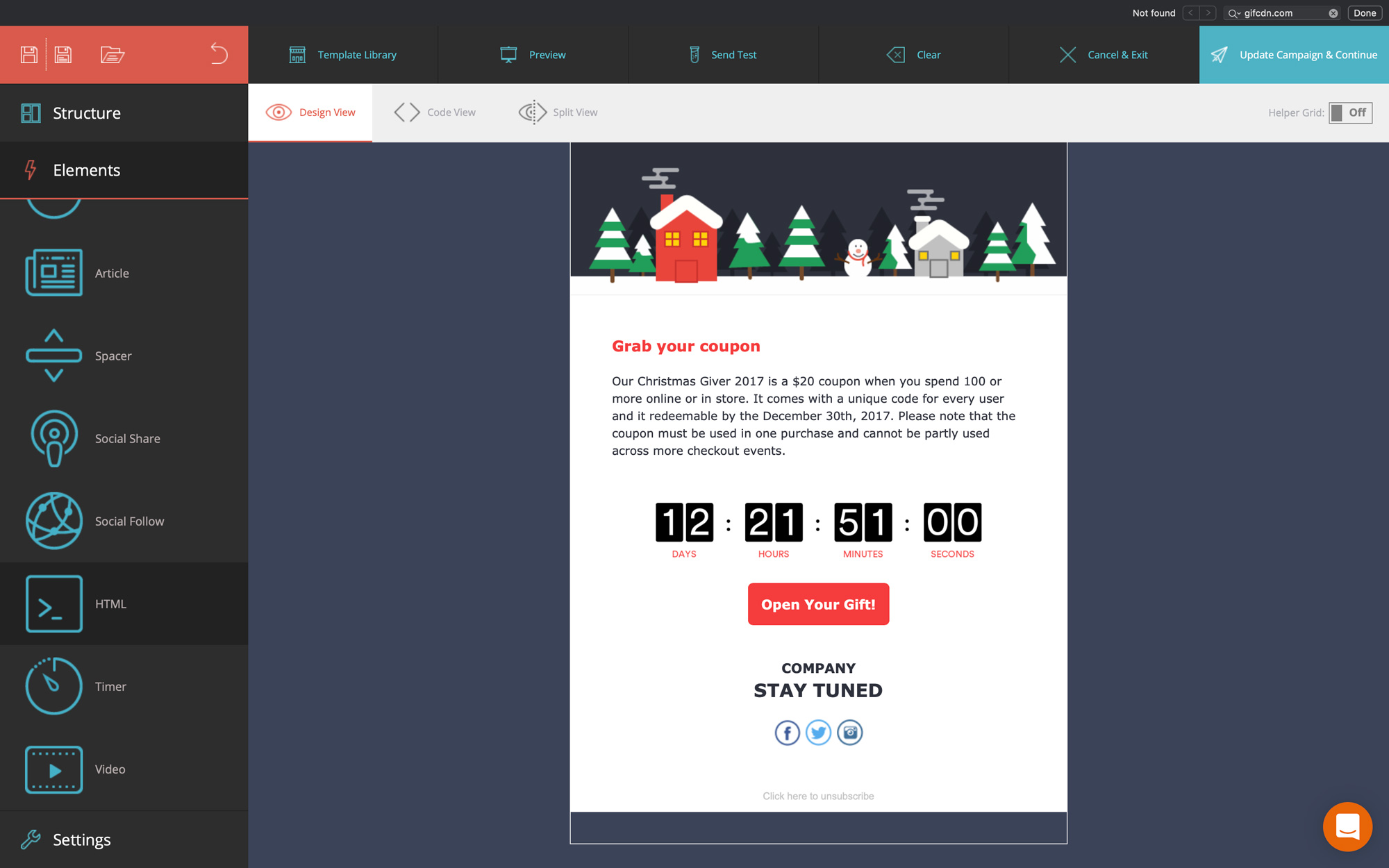 MailTimers Countdown Timer