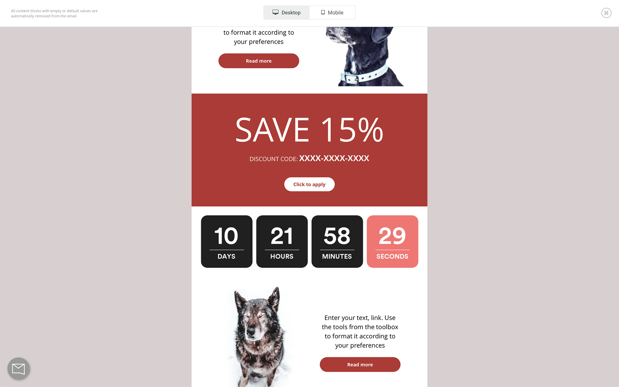 MailTimers Countdown Timer