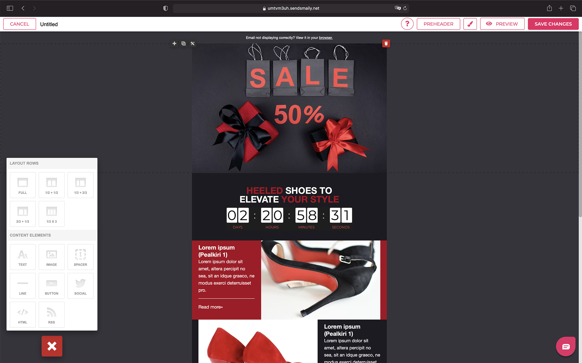 MailTimers Countdown Timer